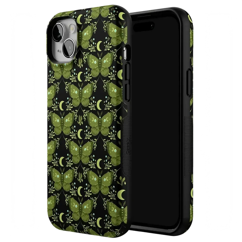Mystic Moths | Green Twilight Case Phone Case get.casely 