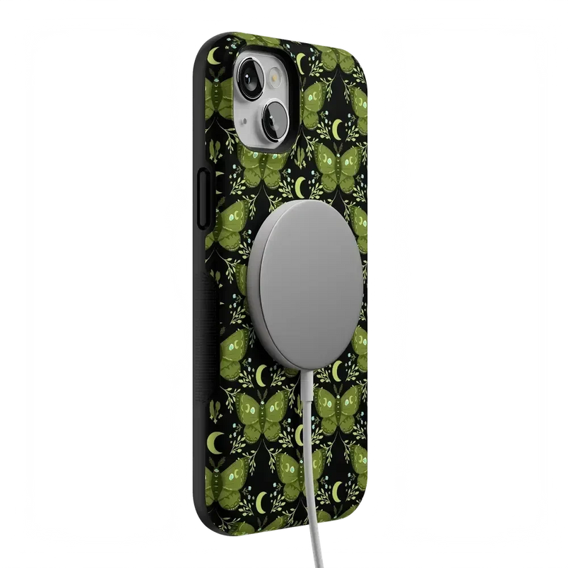 Mystic Moths | Green Twilight Case Phone Case get.casely 