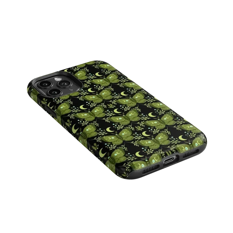 Mystic Moths | Green Twilight Case Phone Case get.casely 