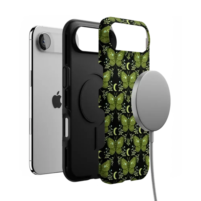 Mystic Moths | Green Twilight Case Phone Case get.casely 