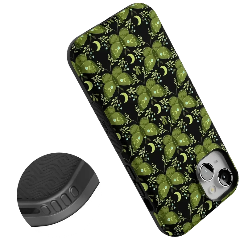Mystic Moths | Green Twilight Case Phone Case get.casely 