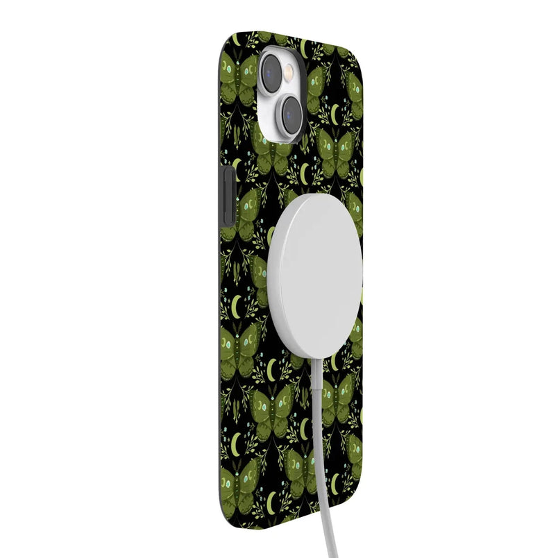 Mystic Moths | Green Twilight Case Phone Case get.casely 