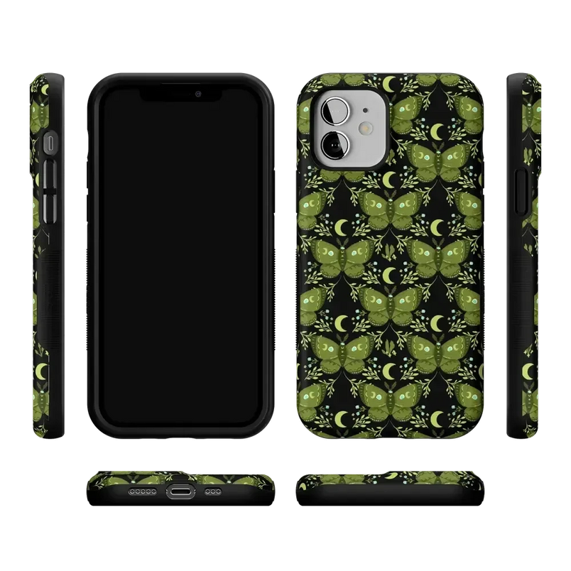 Mystic Moths | Green Twilight Case Phone Case get.casely 
