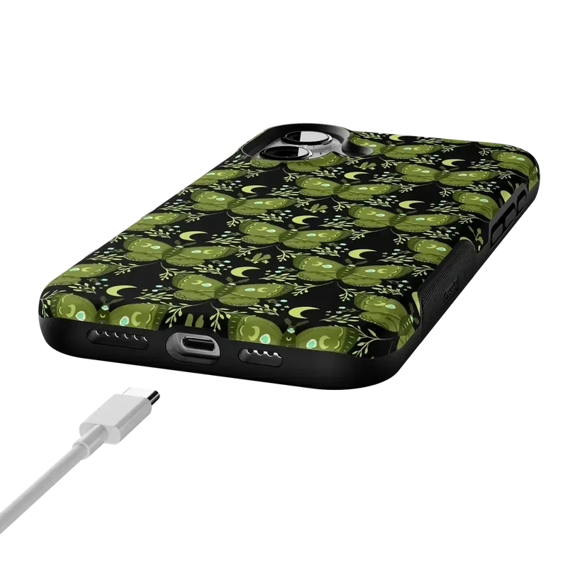Mystic Moths | Green Twilight Case Phone Case get.casely 