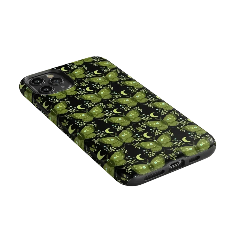 Mystic Moths | Green Twilight Case Phone Case get.casely 