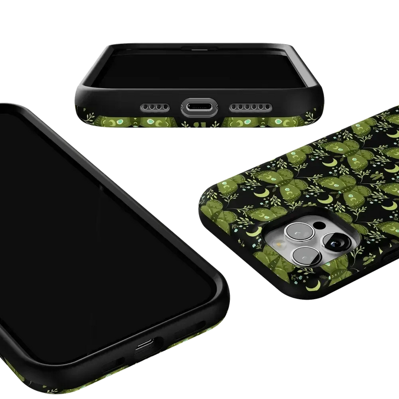Mystic Moths | Green Twilight Case Phone Case get.casely 