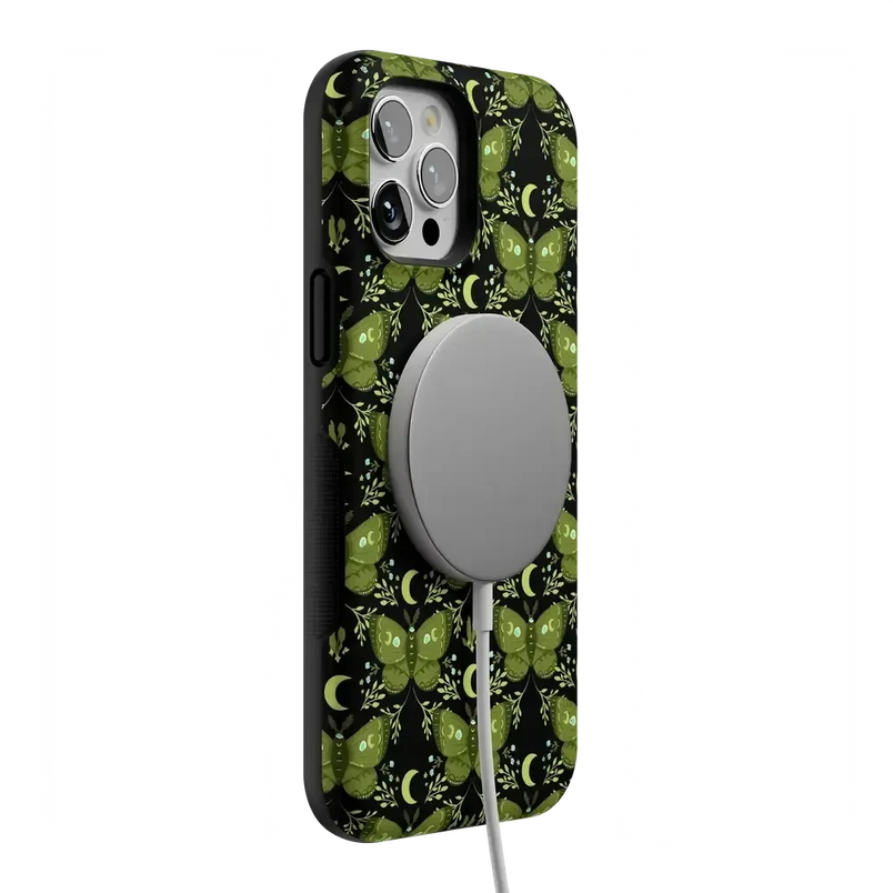 Mystic Moths | Green Twilight Case Phone Case get.casely 