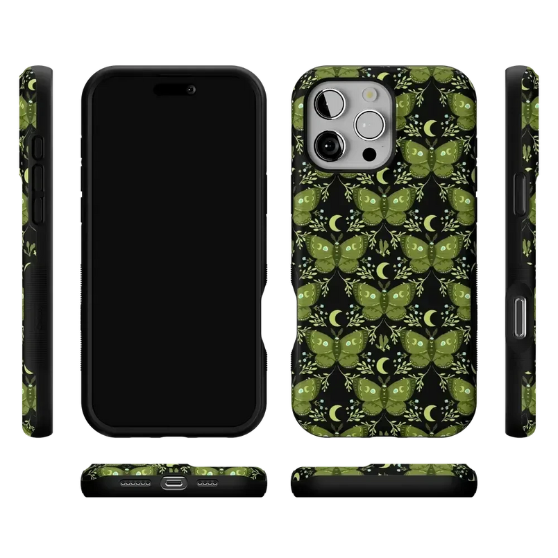 Mystic Moths | Green Twilight Case Phone Case get.casely 