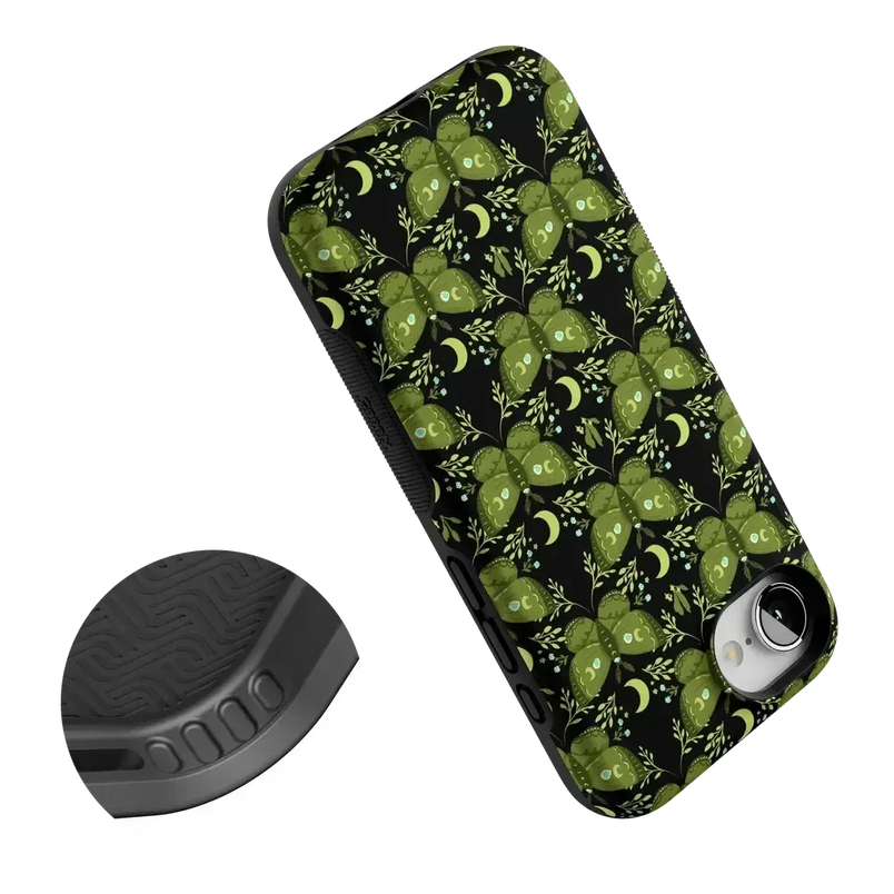 Mystic Moths | Green Twilight Case Phone Case get.casely 