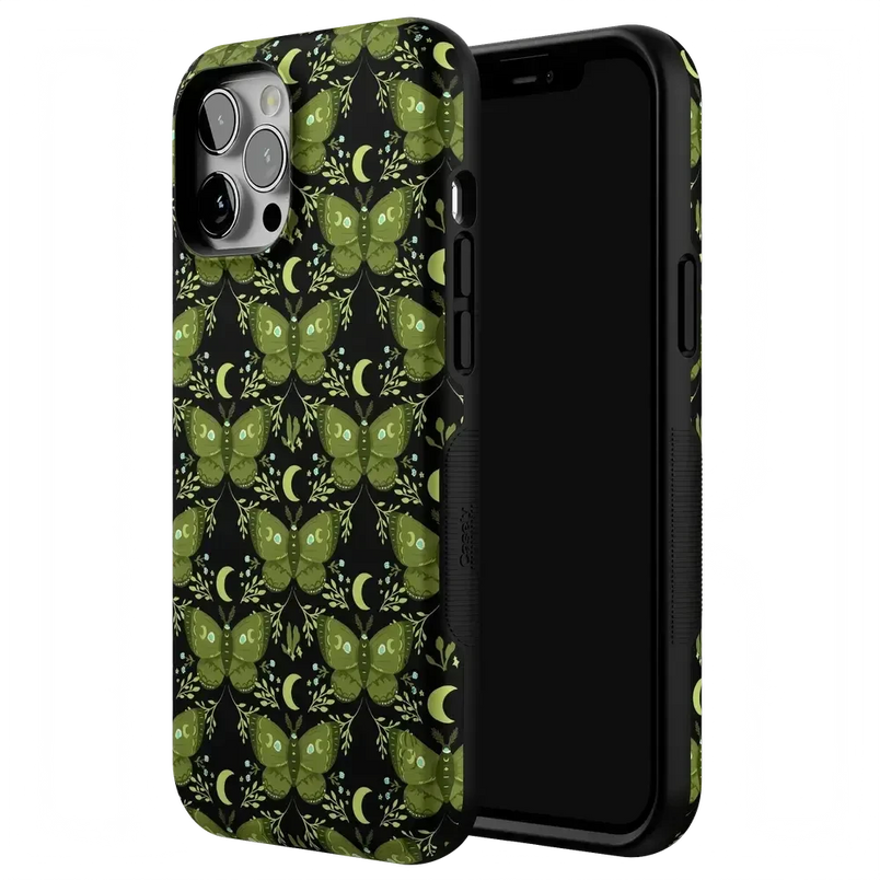 Mystic Moths | Green Twilight Case Phone Case get.casely 