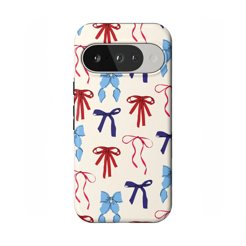 American Girlie | Red White & Blue Bows Case - Google Pixel 10