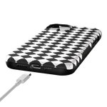 Salem's Hex | Black & White Checkered Case