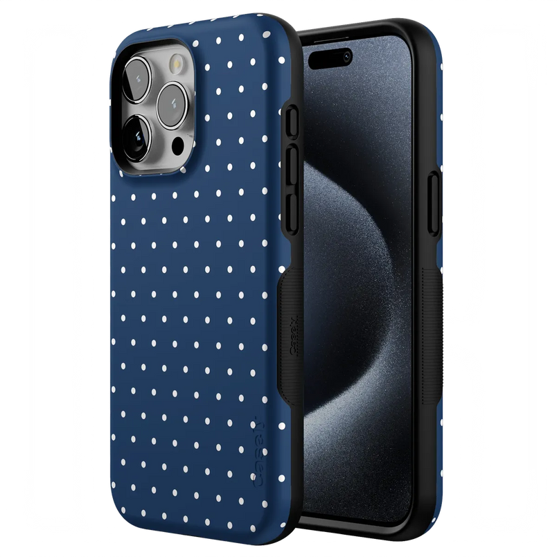 On the Dot | Navy Polka Dot Case