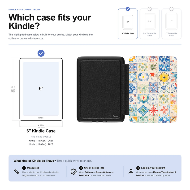 Tuscan Tiles | Dolce Vita Kindle Case
