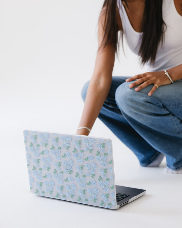 Nantucket Cottage | Blue Hydrangea Laptop Shell