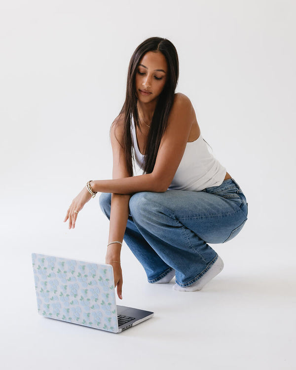 Nantucket Cottage | Blue Hydrangea Laptop Shell