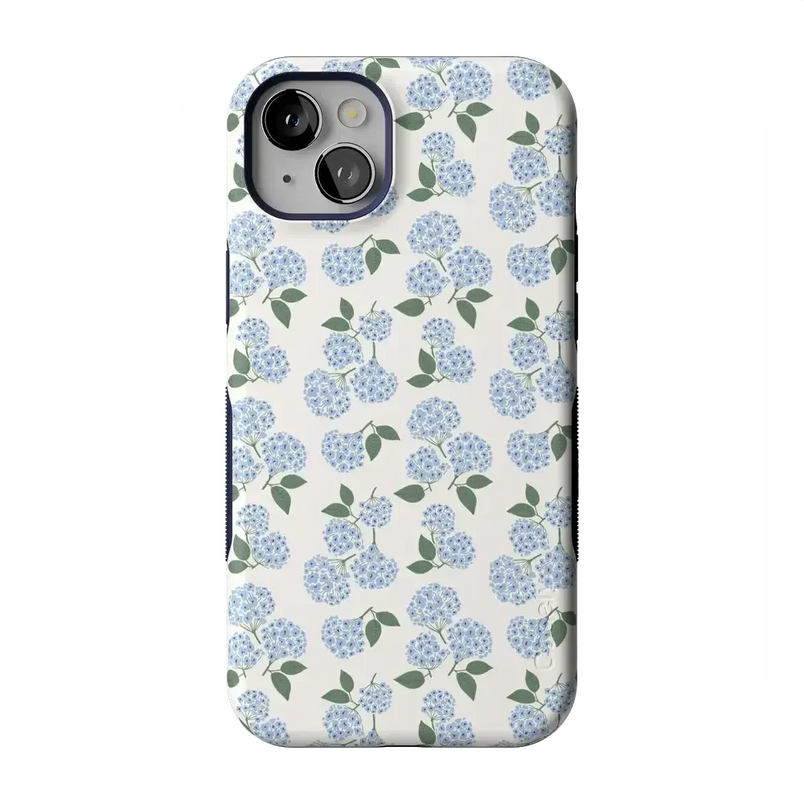 Nantucket Cottage | Blue Hydrangea Case iPhone Case get.casely Bold Flex + MagSafe® iPhone 14 