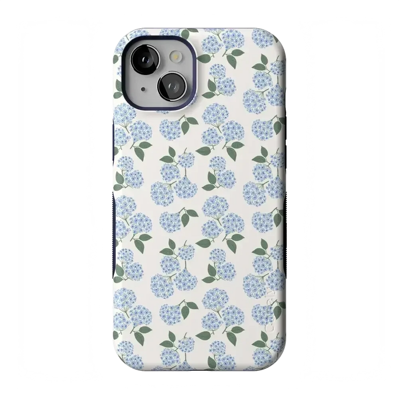 Nantucket Cottage | Blue Hydrangea Case iPhone Case get.casely Bold Flex + MagSafe® iPhone 15 