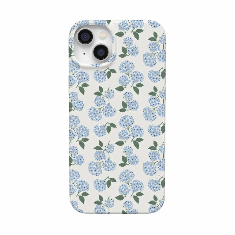 Nantucket Cottage | Blue Hydrangea Case iPhone Case get.casely Classic + MagSafe® iPhone 14 Plus 