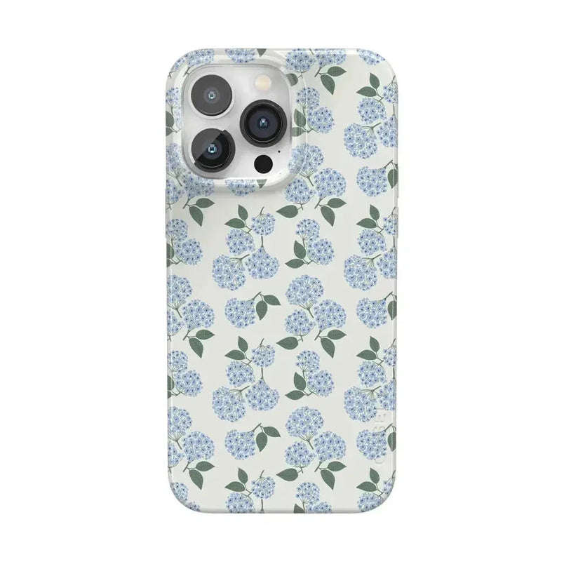 Nantucket Cottage | Blue Hydrangea Case iPhone Case get.casely Classic + MagSafe® iPhone 14 Pro Max 