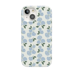 Nantucket Cottage | Blue Hydrangea Case iPhone Case get.casely Classic + MagSafe® iPhone 15 
