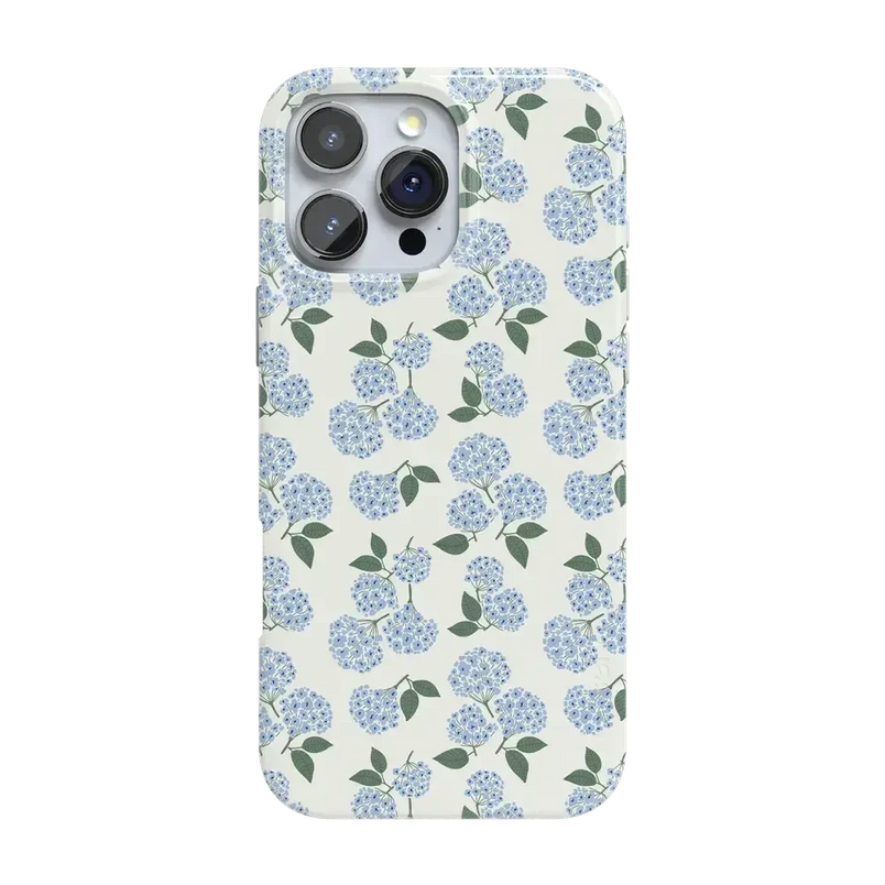 Nantucket Cottage | Blue Hydrangea Case iPhone Case get.casely Classic + MagSafe® iPhone 16 Pro Max 