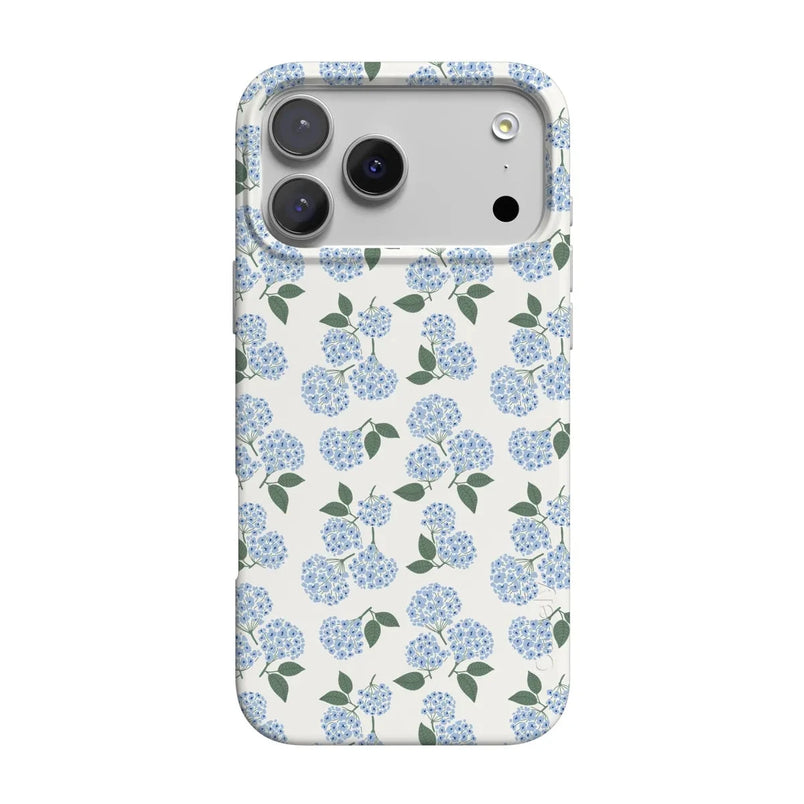 Nantucket Cottage | Blue Hydrangea Case iPhone Case get.casely Classic + MagSafe® iPhone 17 Pro Max 