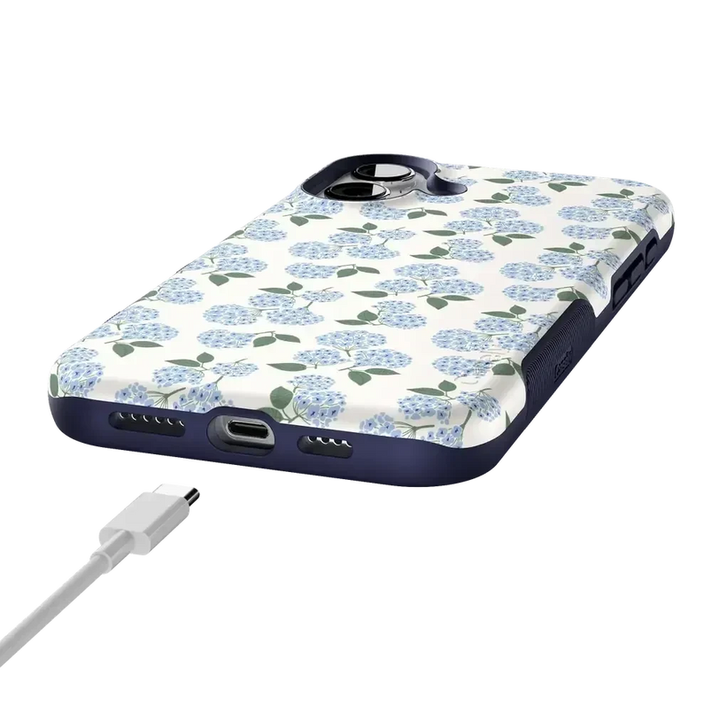 Nantucket Cottage | Blue Hydrangea Case iPhone Case get.casely 