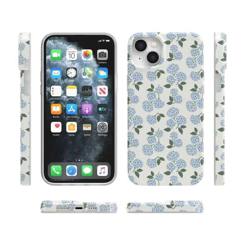 Nantucket Cottage | Blue Hydrangea Case iPhone Case get.casely 