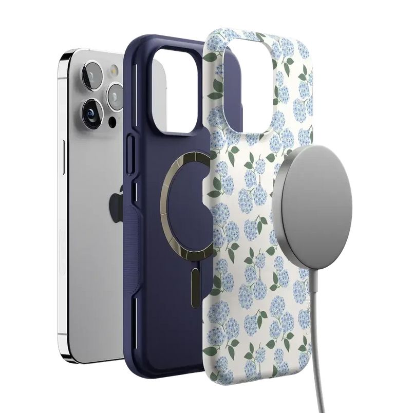 Nantucket Cottage | Blue Hydrangea Case iPhone Case get.casely 