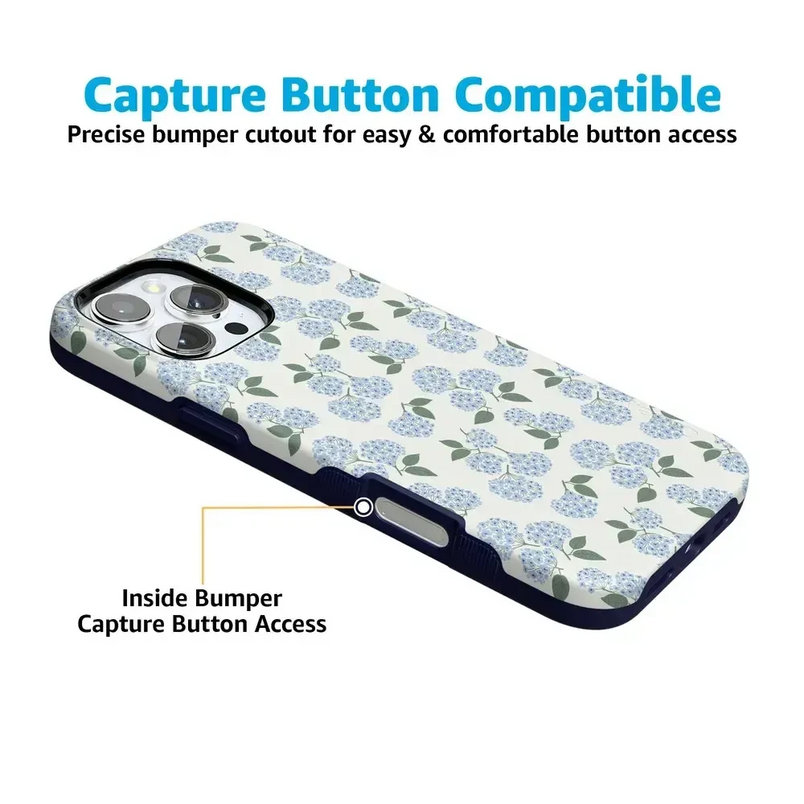 Nantucket Cottage | Blue Hydrangea Case iPhone Case get.casely 