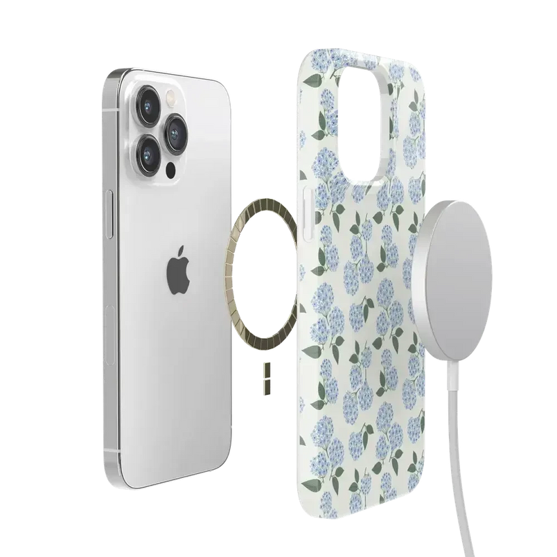 Nantucket Cottage | Blue Hydrangea Case iPhone Case get.casely 