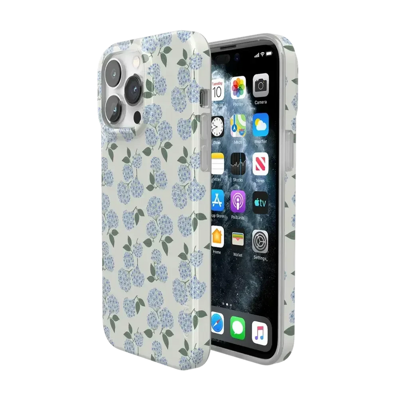 Nantucket Cottage | Blue Hydrangea Case iPhone Case get.casely 