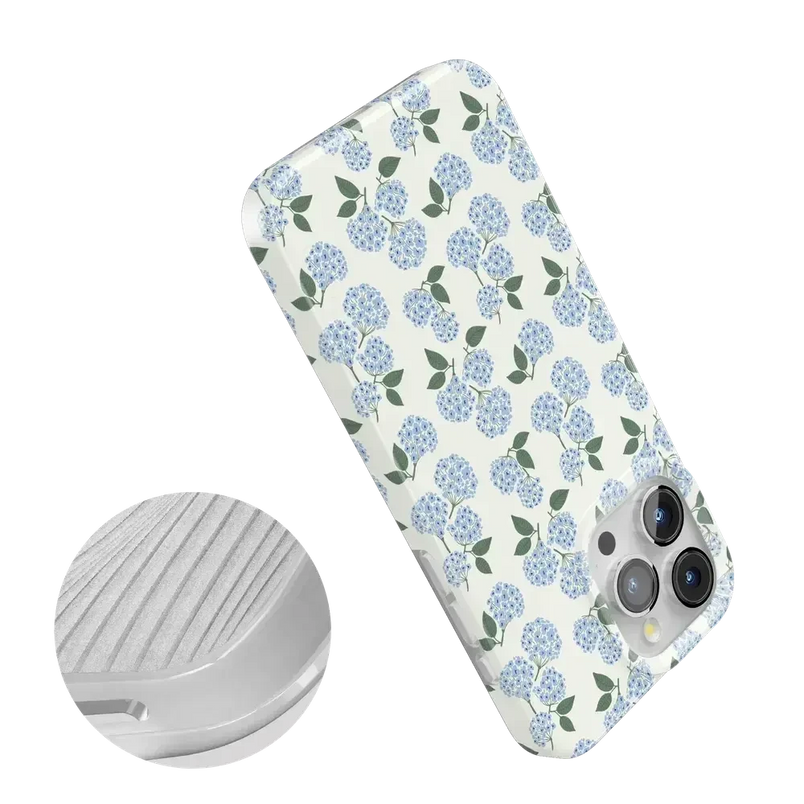 Nantucket Cottage | Blue Hydrangea Case iPhone Case get.casely 