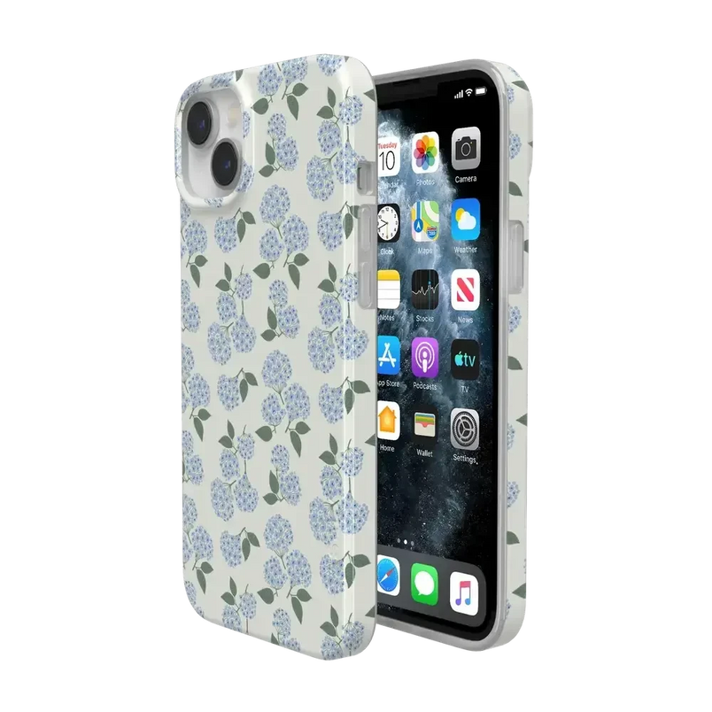 Nantucket Cottage | Blue Hydrangea Case iPhone Case get.casely 
