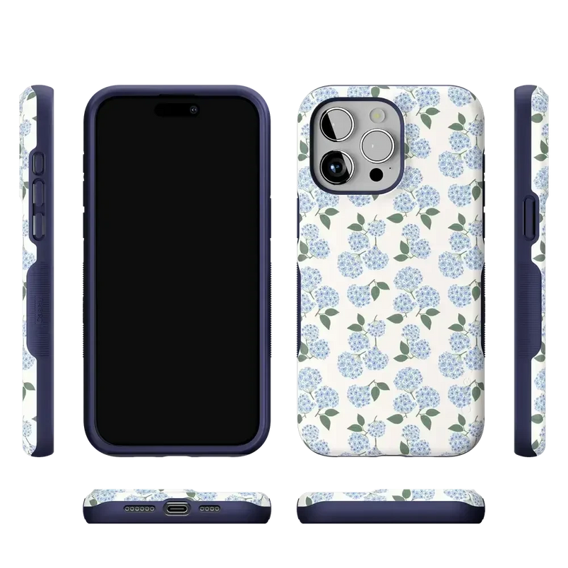 Nantucket Cottage | Blue Hydrangea Case iPhone Case get.casely 