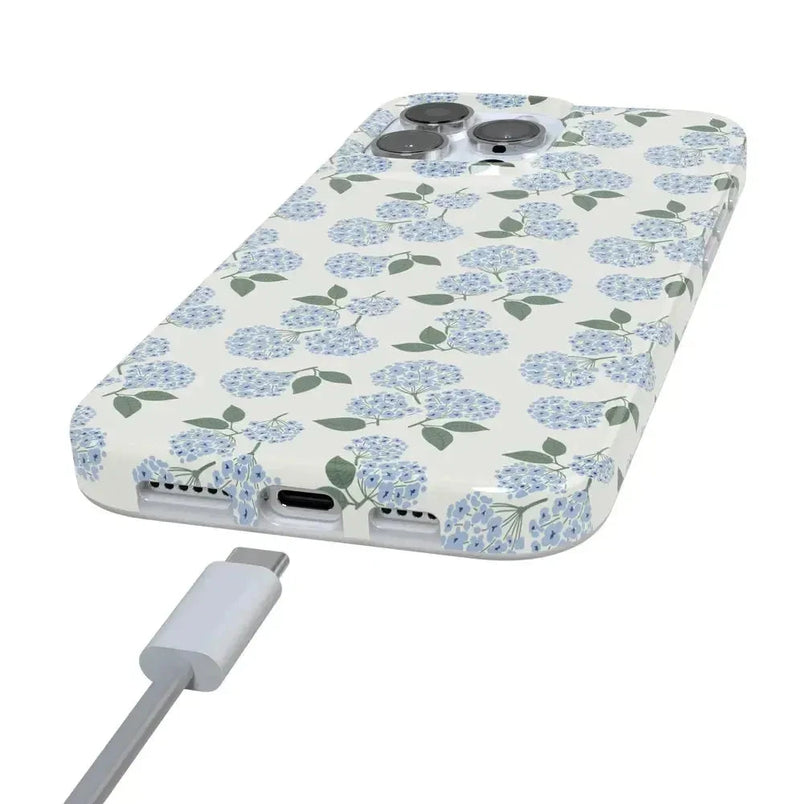 Nantucket Cottage | Blue Hydrangea Case iPhone Case get.casely 