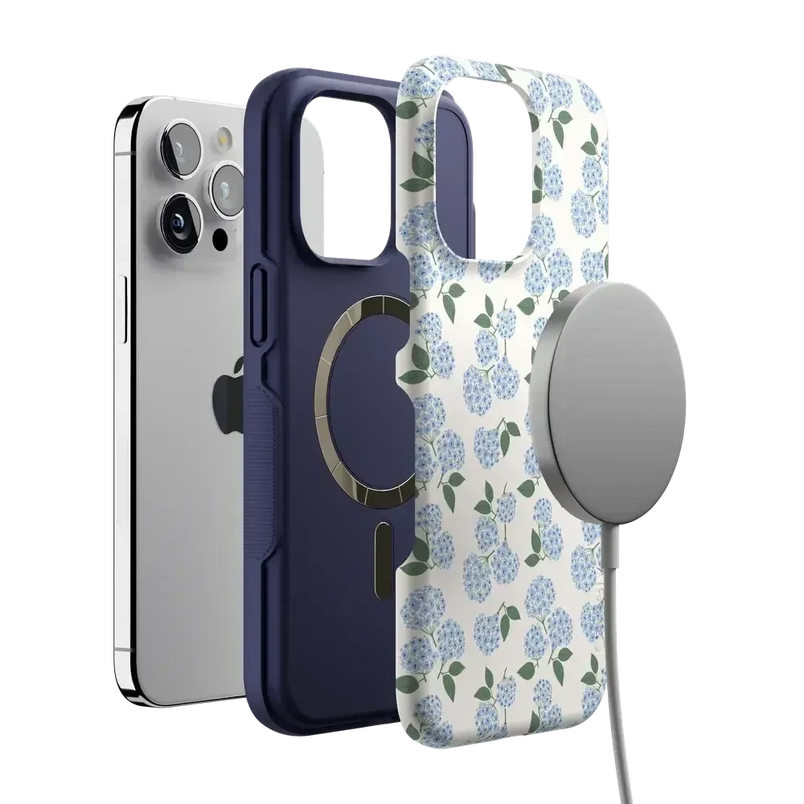 Nantucket Cottage | Blue Hydrangea Case iPhone Case get.casely 