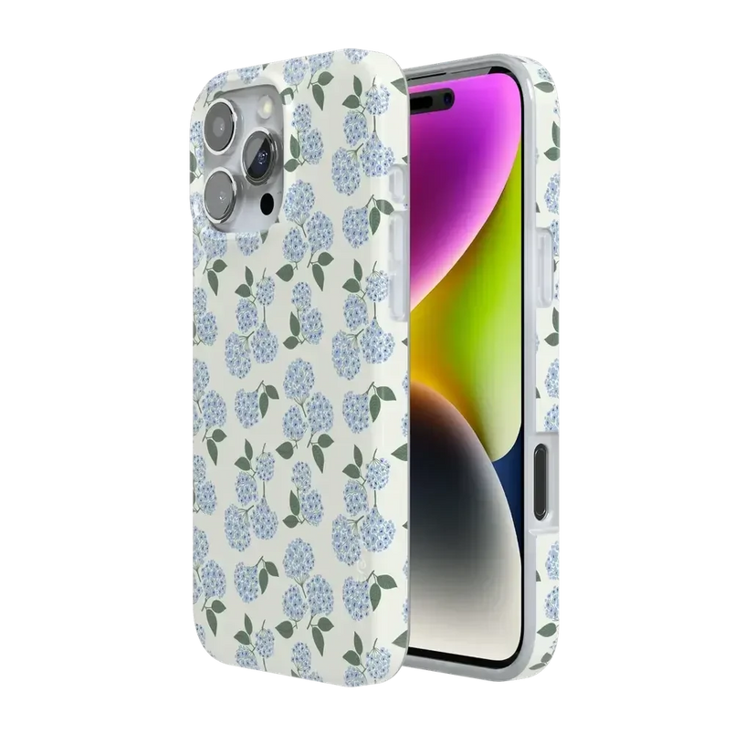 Nantucket Cottage | Blue Hydrangea Case iPhone Case get.casely 
