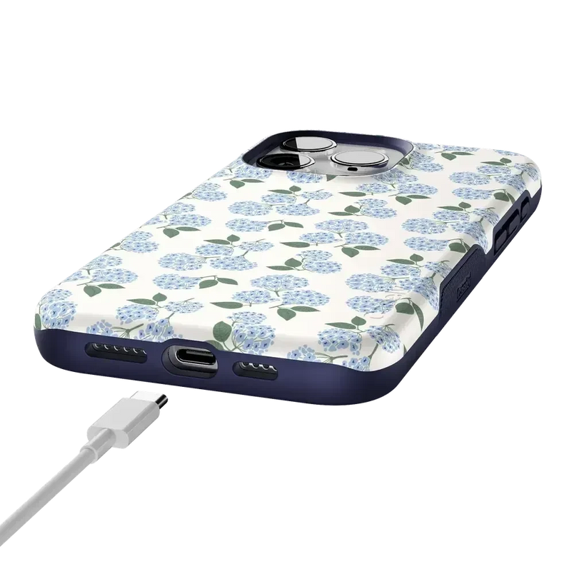 Nantucket Cottage | Blue Hydrangea Case iPhone Case get.casely 