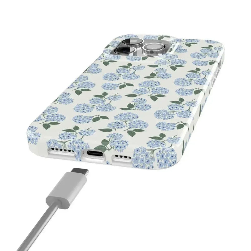 Nantucket Cottage | Blue Hydrangea Case iPhone Case get.casely 