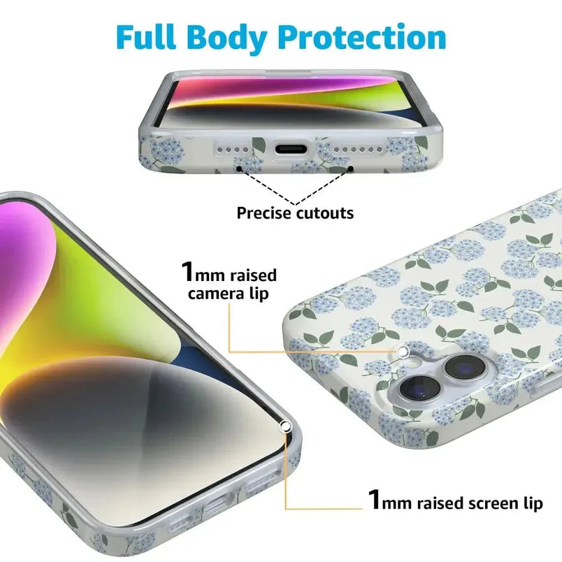 Nantucket Cottage | Blue Hydrangea Case iPhone Case get.casely 