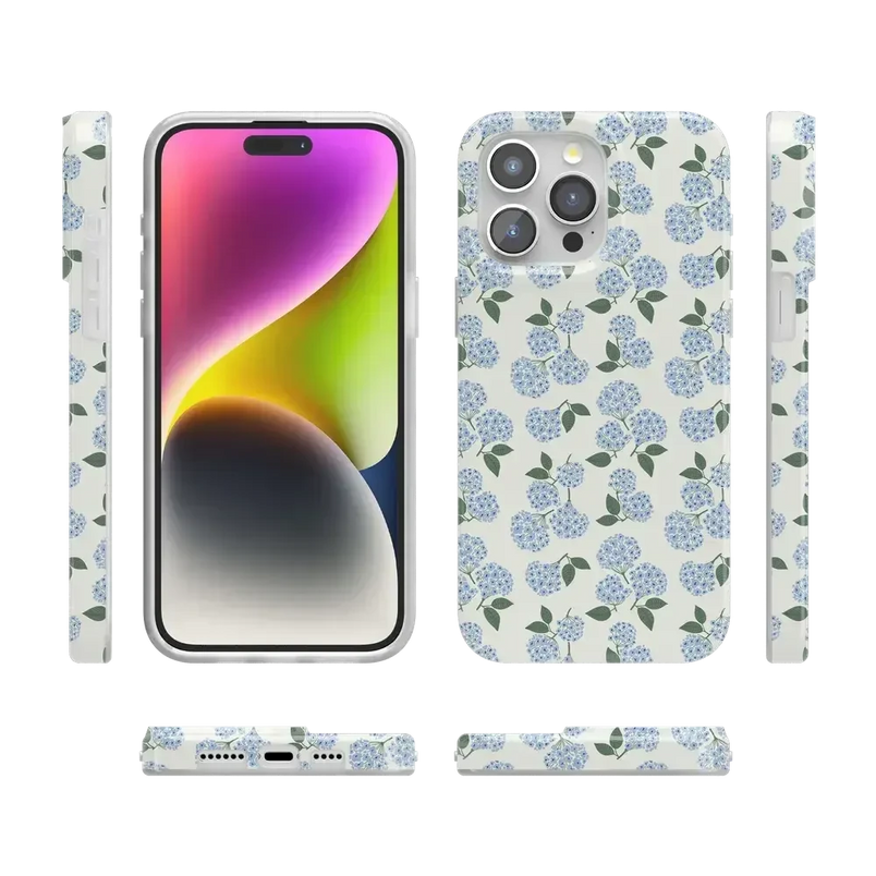 Nantucket Cottage | Blue Hydrangea Case iPhone Case get.casely 