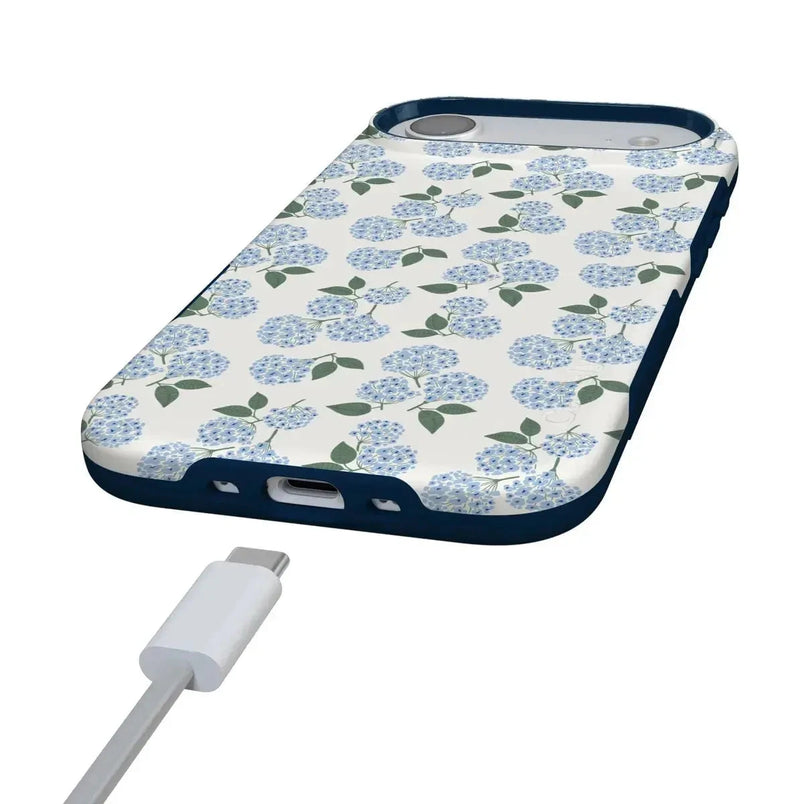 Nantucket Cottage | Blue Hydrangea Case iPhone Case get.casely 