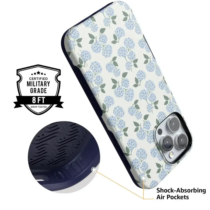 Nantucket Cottage | Blue Hydrangea Case iPhone Case get.casely 