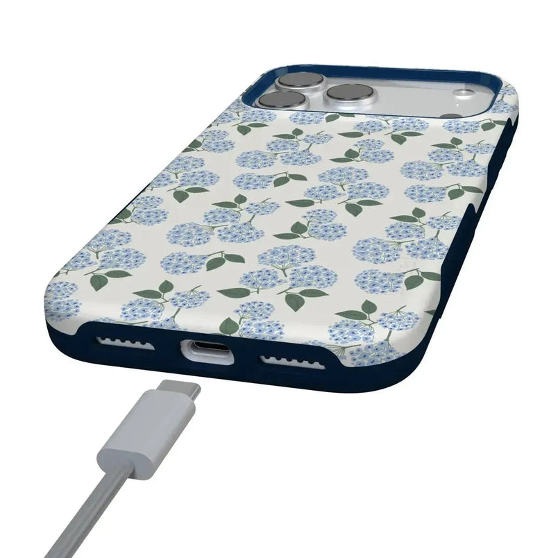 Nantucket Cottage | Blue Hydrangea Case iPhone Case get.casely 
