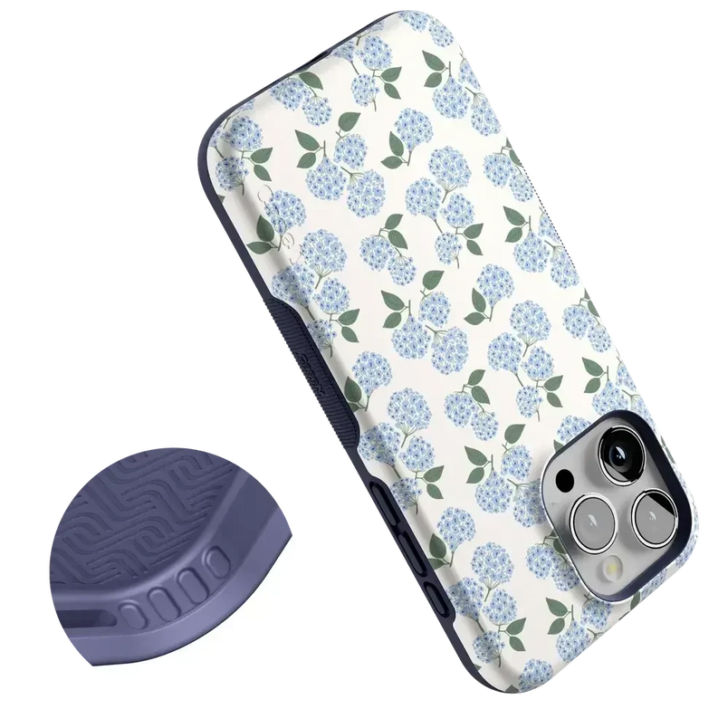 Nantucket Cottage | Blue Hydrangea Case iPhone Case get.casely 