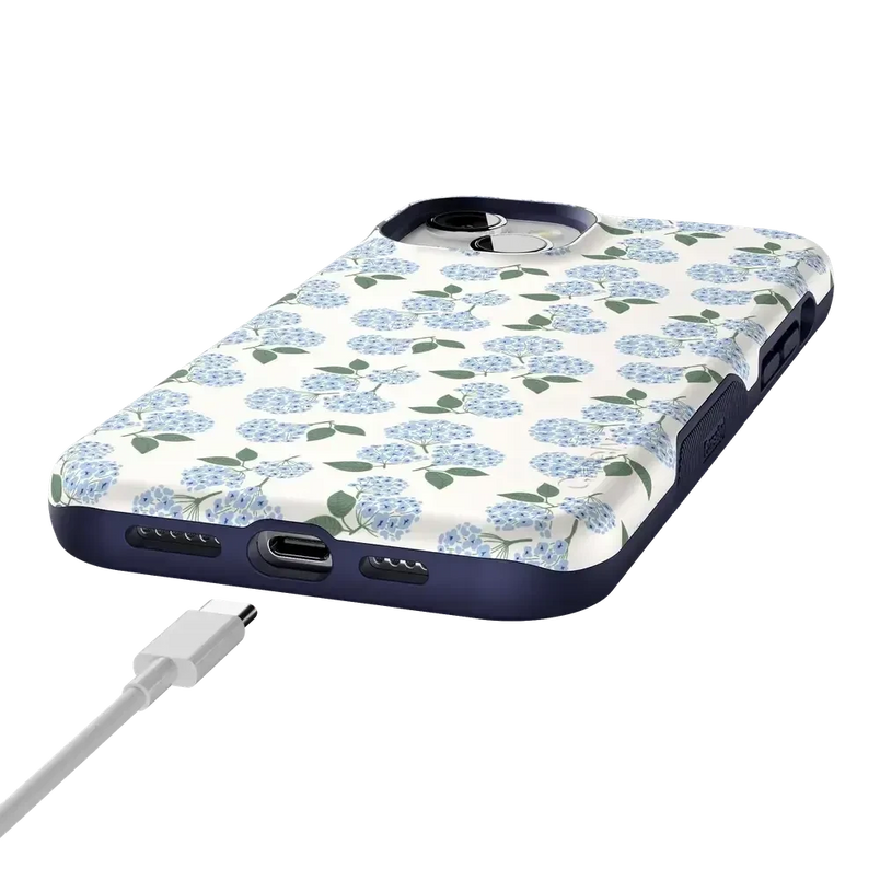 Nantucket Cottage | Blue Hydrangea Case iPhone Case get.casely 