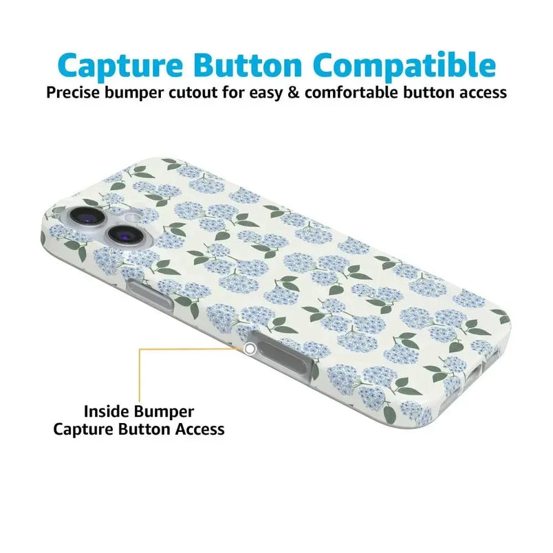 Nantucket Cottage | Blue Hydrangea Case iPhone Case get.casely 