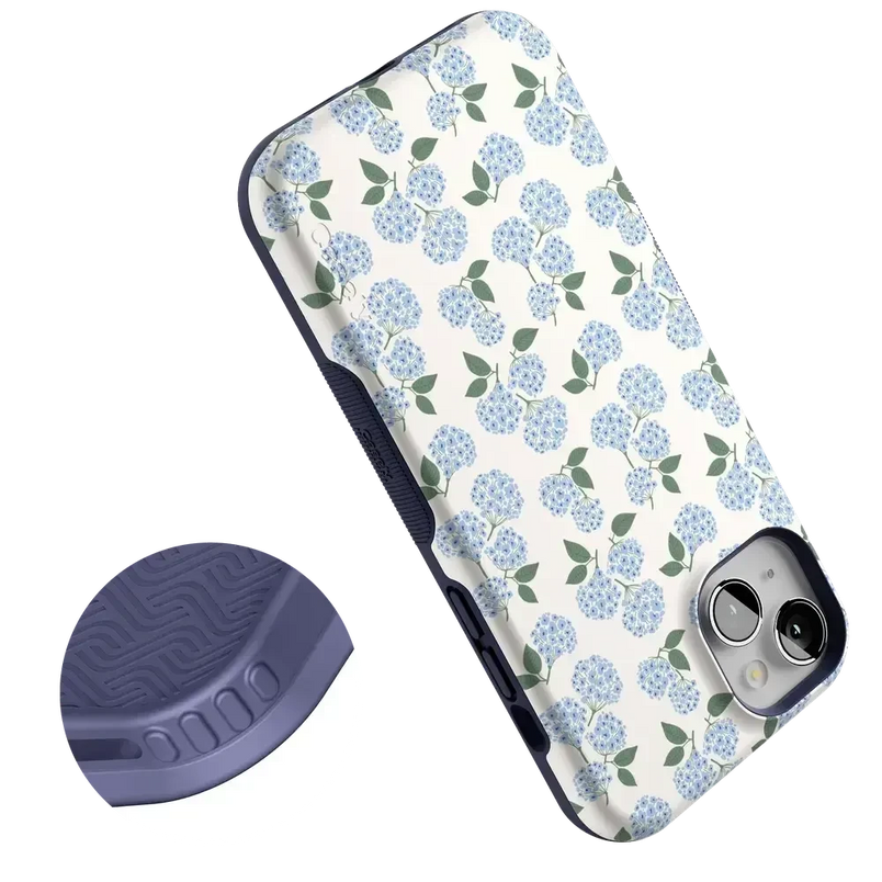 Nantucket Cottage | Blue Hydrangea Case iPhone Case get.casely 